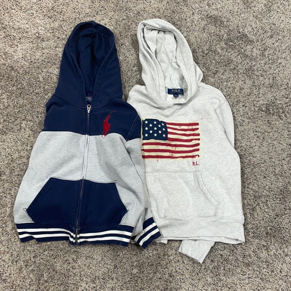 Ralph Lauren Polo. I full zip, 1 hoodie
